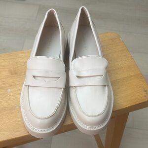 White Loafers Womens Slip On